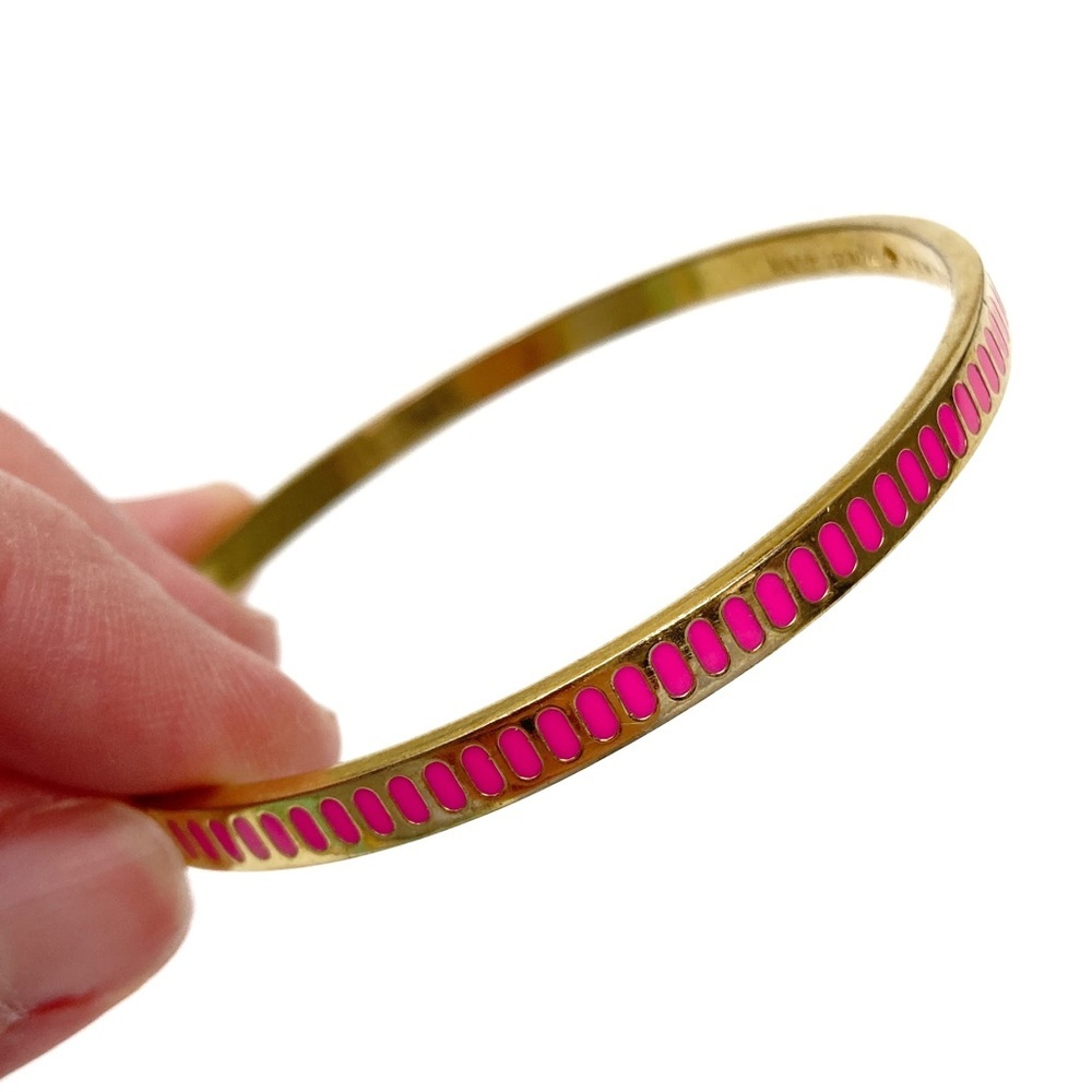 Kate Spade | Gold & Pink Come Full Circle Bangle Bracelet